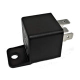 Absolute 2x 12V 30/40 Amp automotive marine relay showing side view with mounting tab.