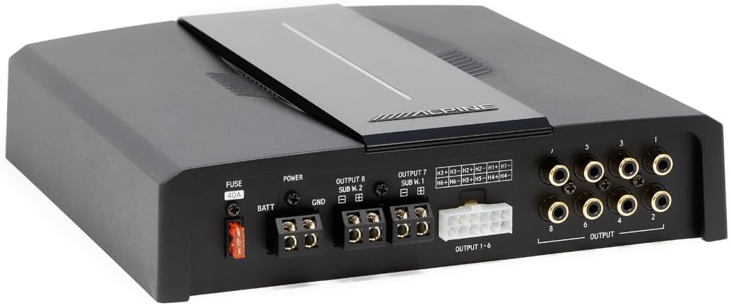 Alpine PXE-C80-88 900W RMS Class D PXE Series 8 Channel Car Amplifier with Automatic Sound Tuning