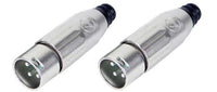 Thumbnail for 2 Switchcraft AAA3MZ AAA Series 3 Pin XLR Male Cable Mount, Silver Pins / Nickel Metal