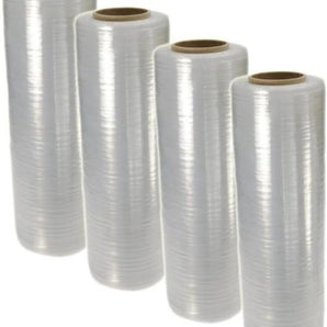 1 X Four (4) Plastic Shrink Stretch Wrap 445mm x 450m, 4RLS/CS + Free BLADE