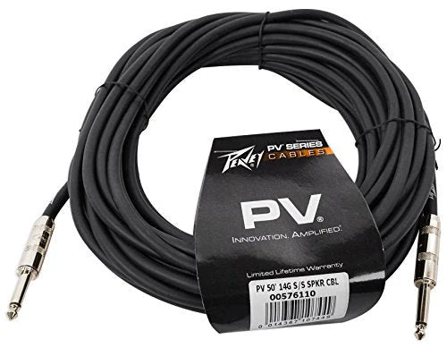 4 Peavey PV 50 Ft. 1/4" 14-gauge S/S Speaker Cable