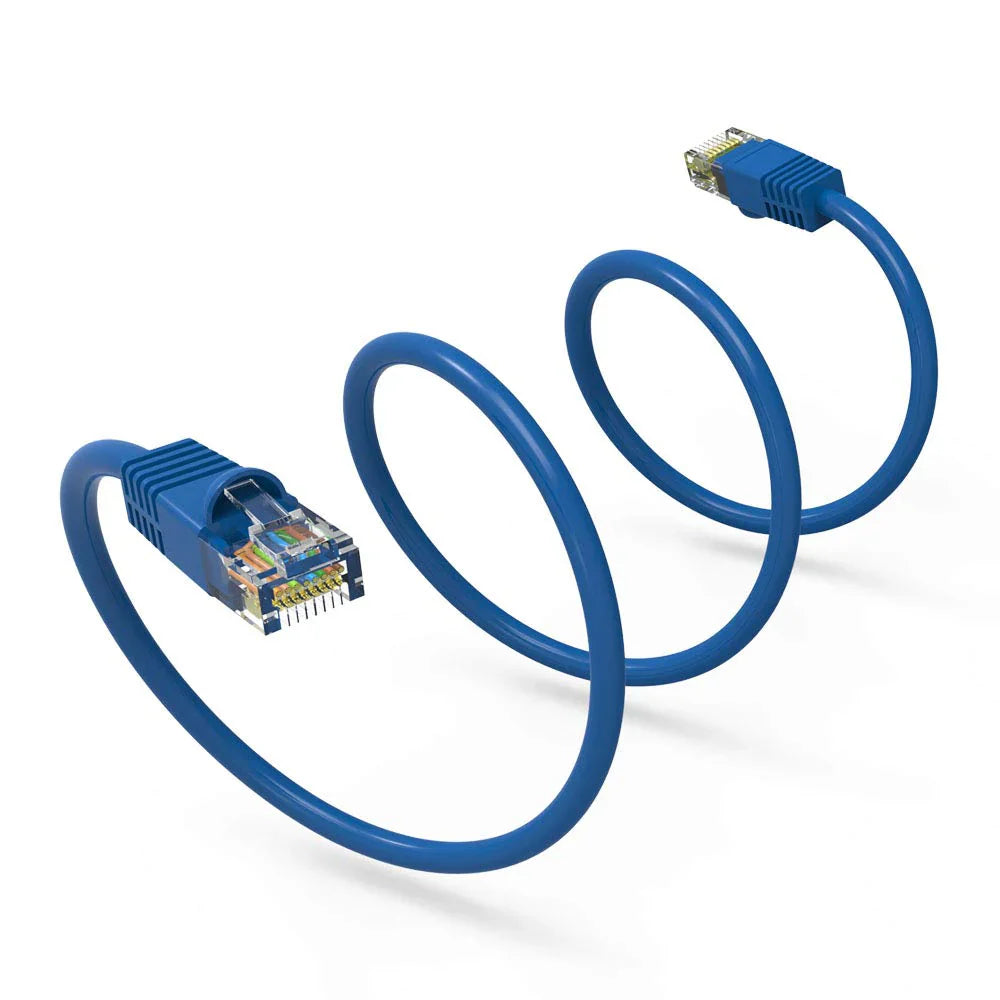 2 EPC3BL 3' Cat6 Ethernet network patch cable RJ45 23AWG 600M solid copper wire 3' blue