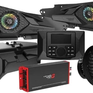 Cerwin Vega RPMRZRKM22 2014+ RZR XP Front Speaker Kit 4CH Amplifier Media Center