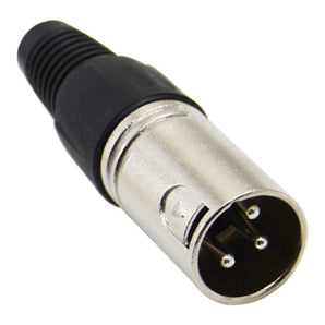 MR DJ XLRMH2 2 3-Pin XLR Male Connector Heads for Audio Microphone & DMX Cable Applications
