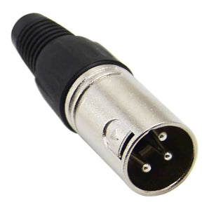 MR DJ XLRMH4 4 3-Pin XLR Male Connector Heads for Audio Microphone & DMX Cable Applications