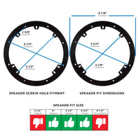 Thumbnail for Metra 82-4301 Universal 1 Inch Spacer Rings - 6 to 6.75 Inch