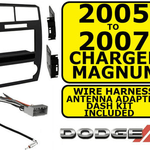 05-07 Dodge Charger Single-DIN/Double-DIN Installation Kit Matte Black