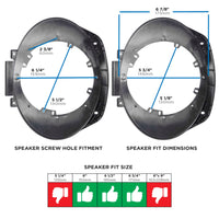 Thumbnail for Metra 82-3018 Speaker Adapter Front Doors 6 to 6.75 in - Compatible Fits for Camaro 2016-up