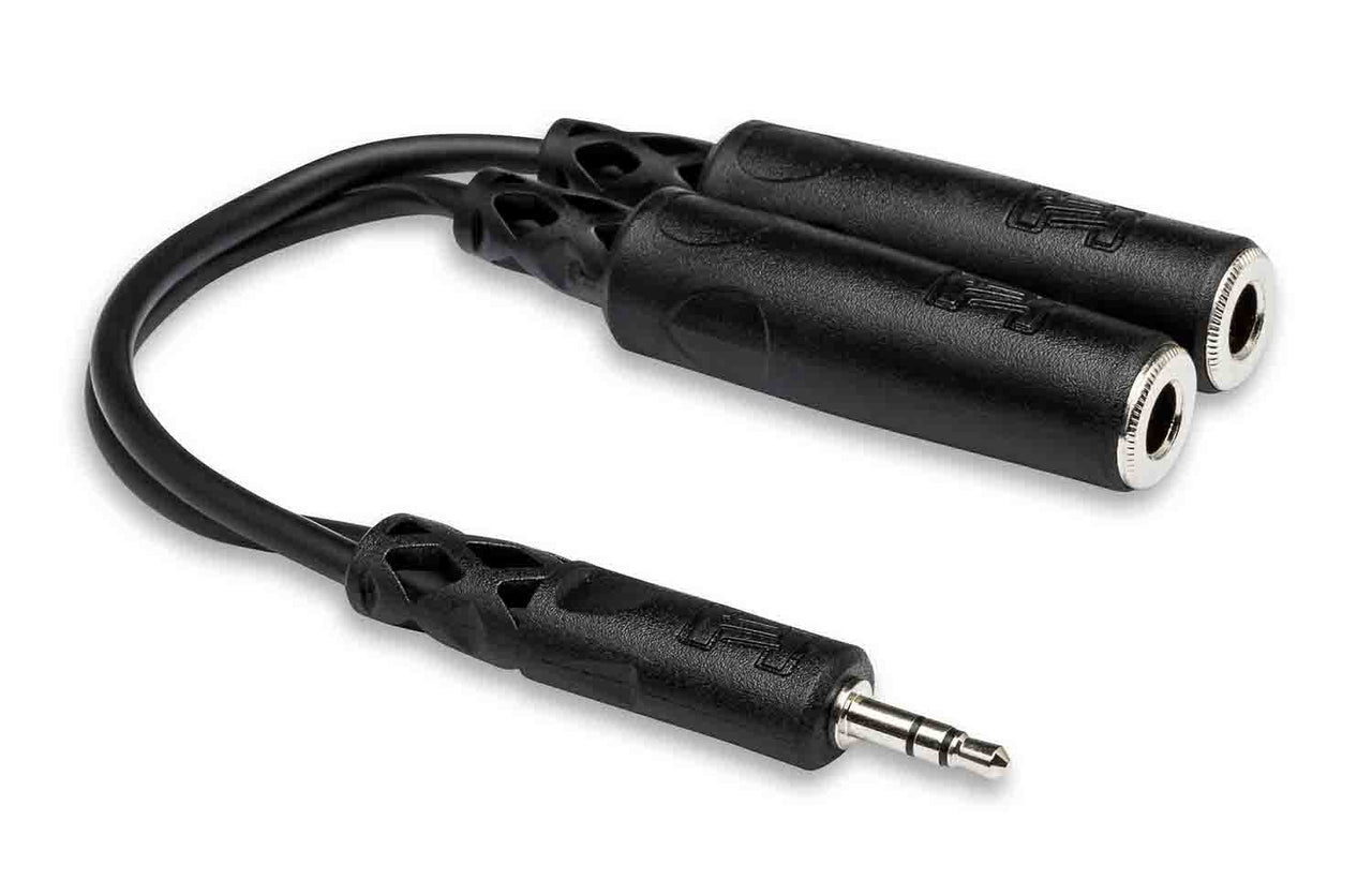 Hosa YMP-233, 3.5mm TRS Male to Dual 1/4" TRS Female Y Cable