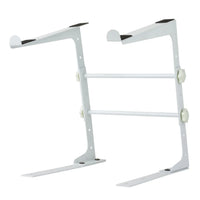 Thumbnail for MR DJ LTS109WH Laptop Computer Stand White Mobile Disc Jockey PC Table Rack Mount Clamp Bracket