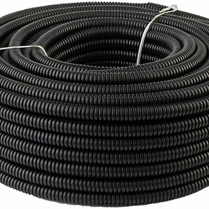 1/2" Polyethylene Split Wire Loom Tubing Length 25 Feet Color Black