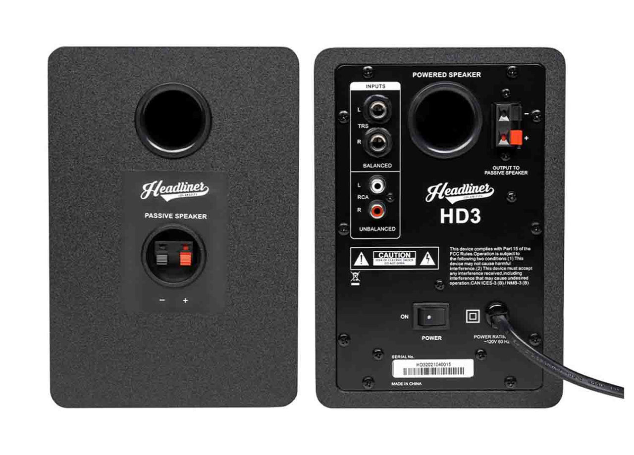 Headliner HL90000 HD3 Monitors Pair DJ Package with 1 USB Condenser Microphone