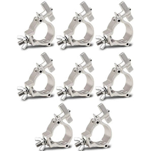 8 Galaxy Stage GS-C113PS Mini Light Duty Clamp Silver Lightweight Truss Mount Clamp for Lighting Fixtures