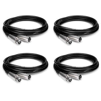 Thumbnail for Hosa MCL-125 Microphone Cable DJ Package XLR3F to XLR3M (25 Feet) - 4 Pack