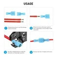 Usage instructions for 100pcs Female & Male Fully Insulated Wire Terminals Connector Nylon Spade Crimp.