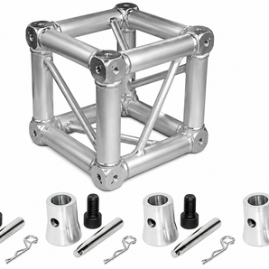 Fits Global Truss Universal 12" Square Corner Junction Box Cube 2 Way-6 Way with 4 Half Conical Couplers for 1 Way Installation