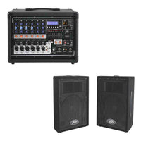 Thumbnail for Peavey PVi DJ package with All in One Powered Mixer and pair of Passive Two-Way PA Speaker