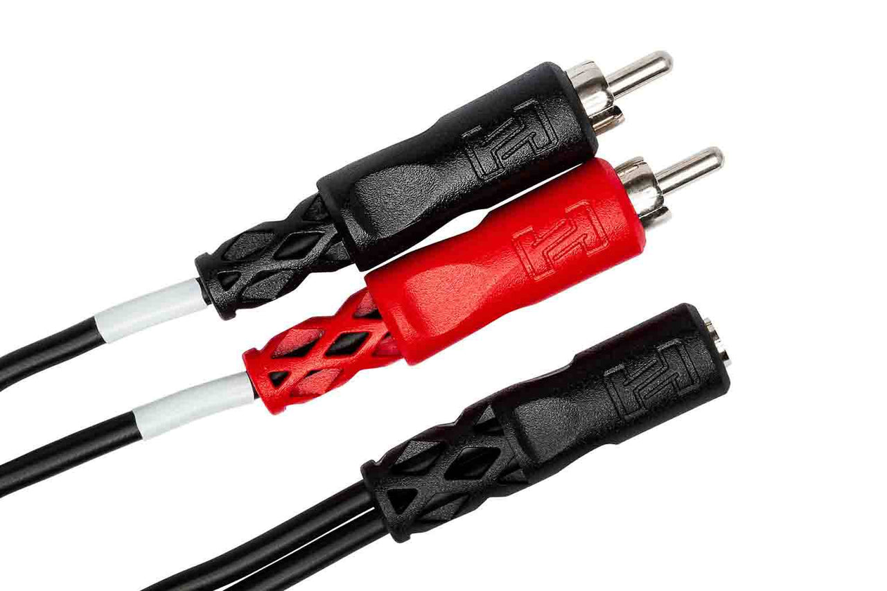 Hosa YMR-197 Stereo Breakout Cable, 3.5 mm TRSF to Dual RCA