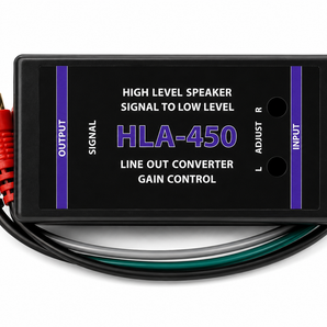 4 Absolute HLA450 2-Ch High-to-Low Line Output Converter Adjustable Speaker Level to RCA Converter