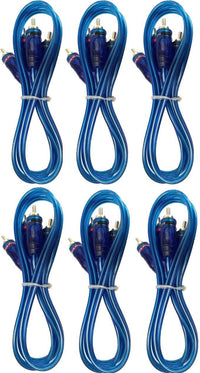 Thumbnail for RCA Interconnect Audio Cables 17 Feet 6 Pair (Blue)