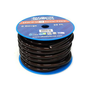 2 1/0 Gauge 50 FT PRO Xtreme Twisted Power / Ground Battery Wire Cables Set