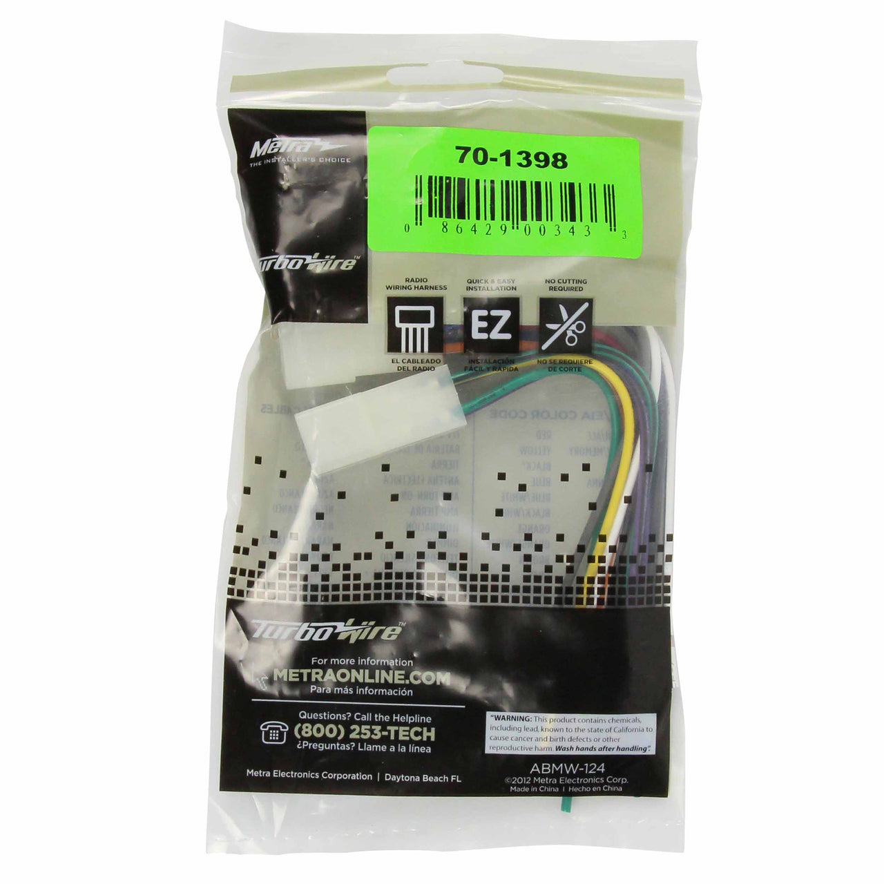 Metra 70-1398 Radio Replacement Harness - Compatible Fits for Toyota 1982-1987 & Daihatsu 1989-1992