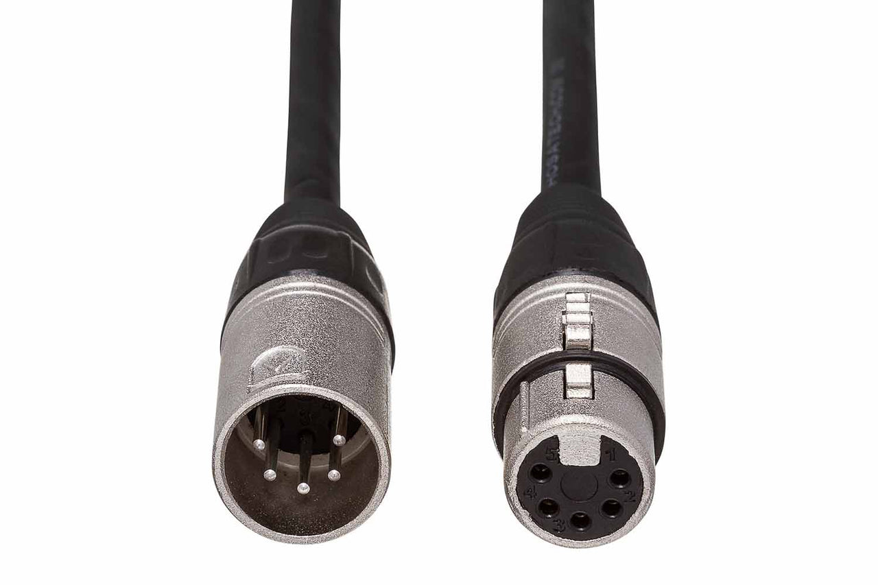 Hosa DMX-510, XLR5M to XLR5F Cable - 10 Feet