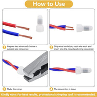 Thumbnail for 1000 White Crimp Cap Connectors Nylon Closed Ends Snow Caps