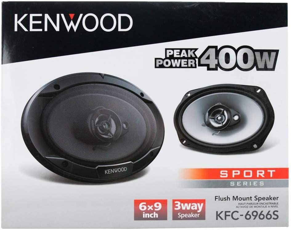 2 Kenwood KFC-6966S 800W Max (90W RMS) 6" x 9" 3-Way Coaxial Car Speakers -2 Pair