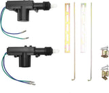  Power door lock actuator with wiring and installation hardware for universal car applications.