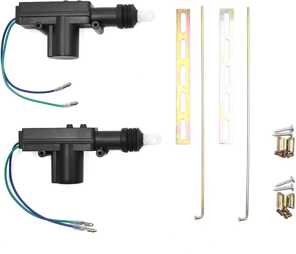 AMERICAN TERMINAL POWER DOOR LOCK KIT UNIVERSAL CAR ACTUATORS 12-VOLT MOTOR (2 PACK)