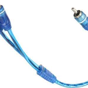 Absolute ABC-2F1M BLUE Y-Adapter 2F-1M RCA Interconnect Audio Cable
