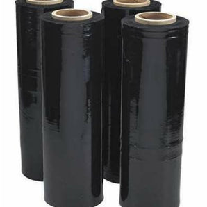 HQ 18" x 1500' 80 Ga 4 Rolls Pallet Wrap Stretch Film Shrink Wrap 1500SQFT Black