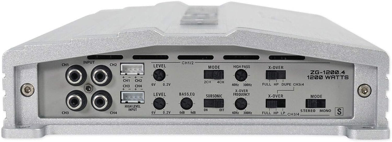 Hifonics ZG-1200.4 Hifonics 1200 Watts ZEUS Gamma 4-Channel Car Audio Amplifier