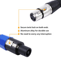 Thumbnail for MR DJ CSMXF50 50' Speakon Plug Male to XLR Female Extension Cable for PA DJ Amplifier Stage Monitor