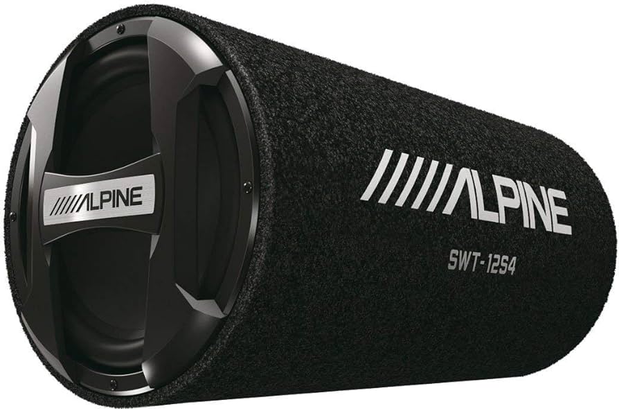 Alpine SWT-12S4 1500W Max Single 12" Sealed Subwoofer Tube Enclosure