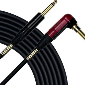 Mogami GOLD INST SILENT R 25 Gold Instrument Silent Straight to Right-Angle Cable - 25'