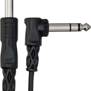 Hosa CPP-105R Interconnect Cable - 1/4-inch TS Male to Right-angle 1/4-inch TS Male - 5 foot
