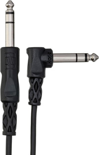 Thumbnail for Hosa CPP-103R Interconnect Cable 1/4-inch TS Male to Right-angle 1/4-inch TS Male 3 foot