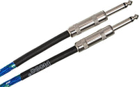 Thumbnail for Hosa 3GT-PAK Cloth Guitar Cable, Hosa Straight to Same, 18 ft, Assorted Colors, 10 pc