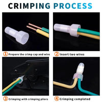 Thumbnail for Absolute CC16G500 500 pcs 16-14 Gauge Close End Crimp Terminal Caps for Car Audio and Electronics