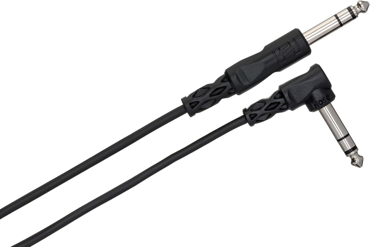 Hosa CPP-105R Interconnect Cable - 1/4-inch TS Male to Right-angle 1/4-inch TS Male - 5 foot