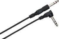 Thumbnail for Hosa CPP-105R Interconnect Cable - 1/4-inch TS Male to Right-angle 1/4-inch TS Male - 5 foot