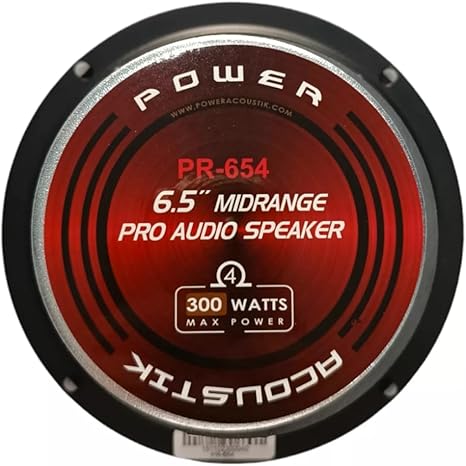 Power Acoustik PR-654 6.5" Midrange Pro Audio Speakers w/ Bullet Pair
