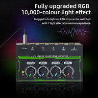 Thumbnail for MR DJ Microamp HA400PRO Ultra-compact 4-channel stereo headphone amplifier