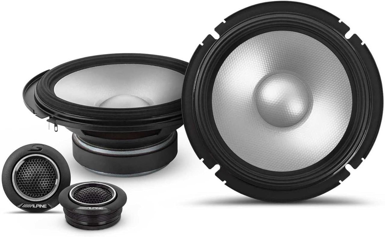 Alpine ILX-W670 Digital Indash Receiver, Alpine S2-S65C 6.5" Component & S2-S69C 6x9 Component Speakers & KIT10 Installation AMP Kit