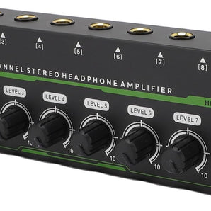 MR DJ Microamp HA800PRO Ultra-compact 8-channel stereo headphone amplifier