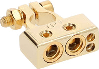 Thumbnail for Absolute BTG300PN 0/2/4/6/8 AWG Gold Single Positive & Negative Power Battery Terminal Connectors