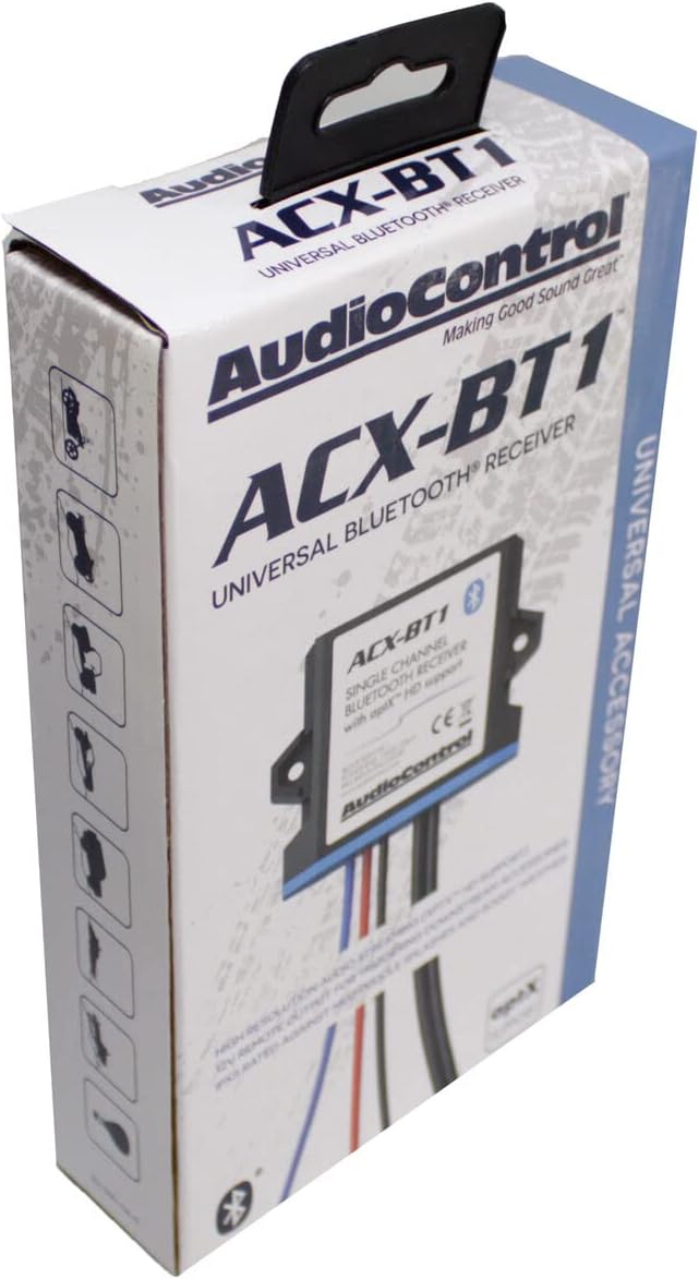 AudioControl ACX-BT1 All-Weather Bluetooth Streamer, Adds Wireless Streaming Connectivity to Marine, Motorsports Sound Systems. IPX5 Rated for Boats, Side-by-Sides, Jet Skis, Powersports Mobile Audio