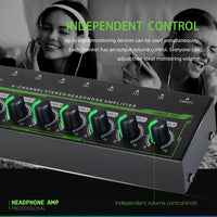 Thumbnail for MR DJ Microamp HA800PRO Ultra-compact 8-channel stereo headphone amplifier